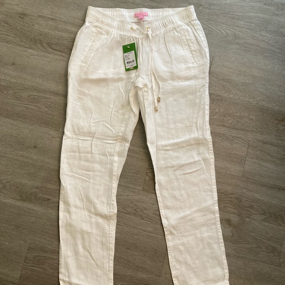 NWT Lilly Pulitzer Aden Linen Pant - Picture 3 of 7